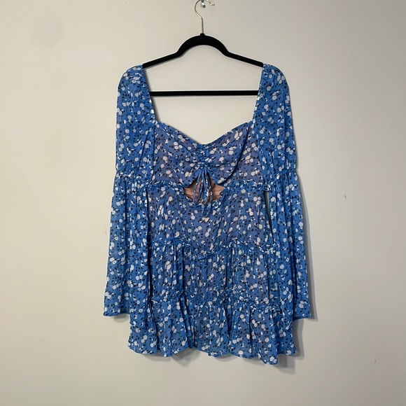 Majorelle Ailish Blue Floral Mini Dress - Picture 3 of 10